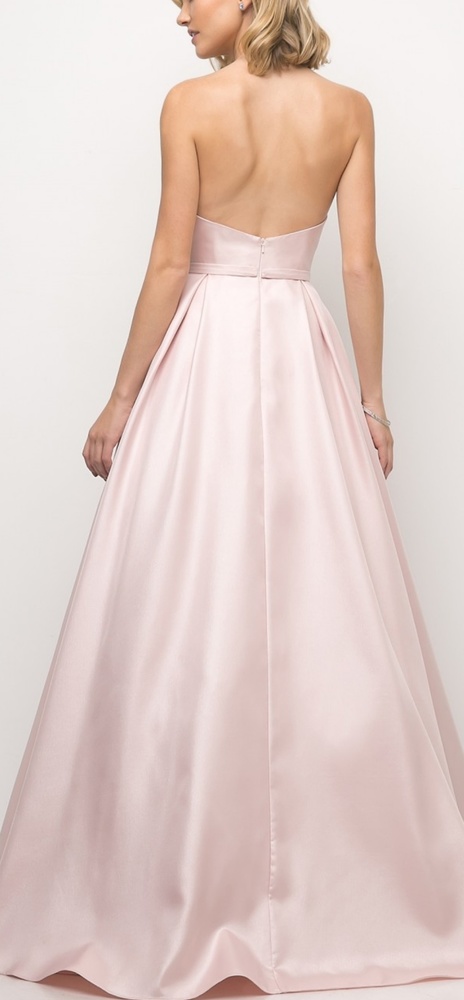 CREAM BURGUNDY PINK ROYAL BLUE EVENING DRESS - Picture 4 of 6